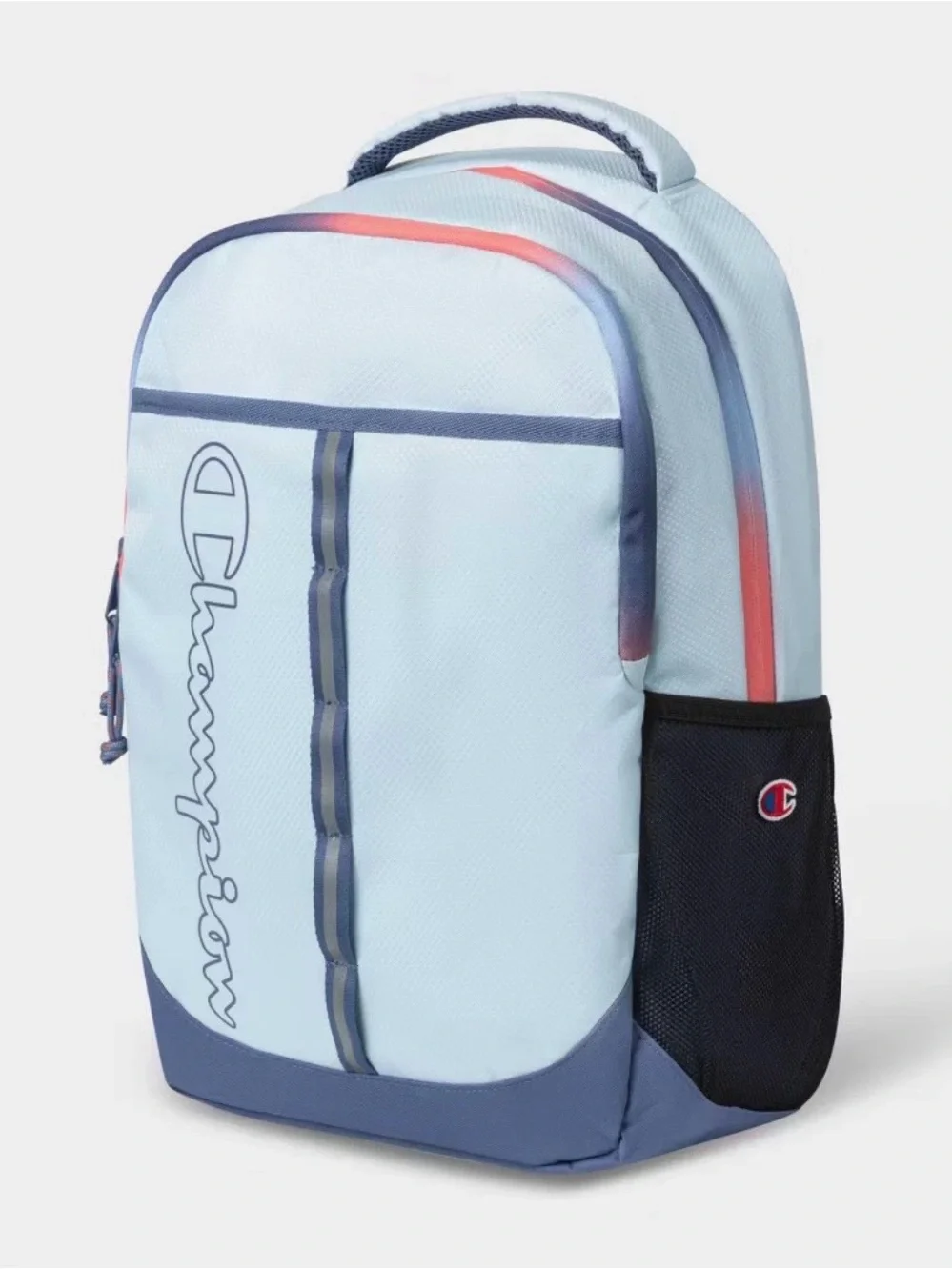 Champion Light Blue and Navy Gradient Accent Backpack